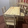 Mesa Pino con 4 Sillas