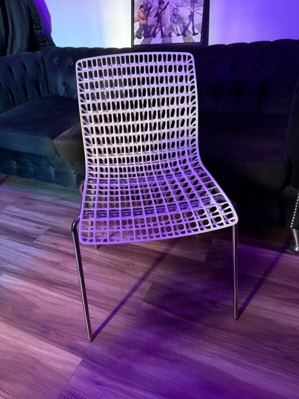 Silla Jardin Balcon Interior/Exterior Acero y PVC Doble - Imagen 3